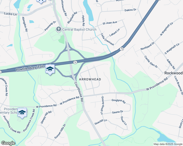 map of restaurants, bars, coffee shops, grocery stores, and more near 2005 Arrow Point Trail in Richmond