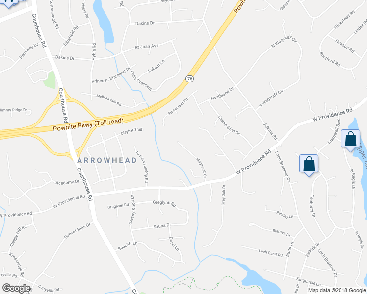 map of restaurants, bars, coffee shops, grocery stores, and more near 2018 Maginoak Court in Richmond