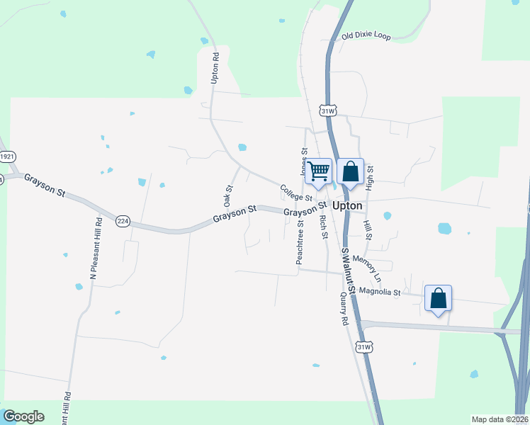 map of restaurants, bars, coffee shops, grocery stores, and more near 417-499 Grayson Street in Upton