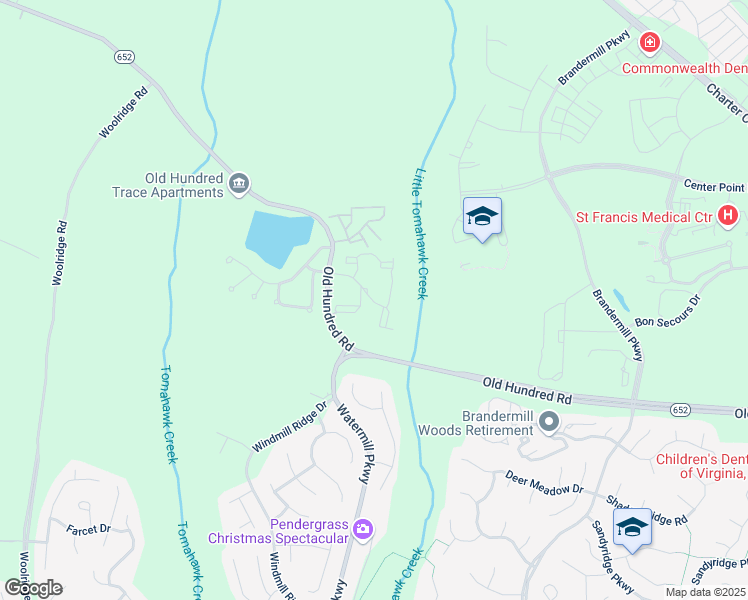 map of restaurants, bars, coffee shops, grocery stores, and more near 14701 Swift Lane in Midlothian