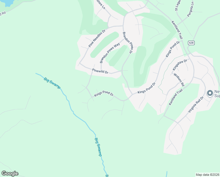 map of restaurants, bars, coffee shops, grocery stores, and more near 11106 Kings Pond Drive in Providence Forge