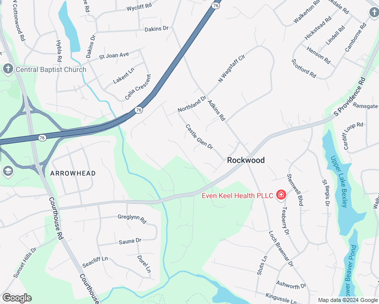 map of restaurants, bars, coffee shops, grocery stores, and more near 10124 Woodvale Court in Chesterfield County