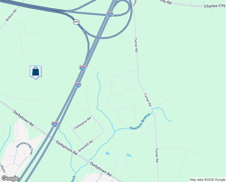 map of restaurants, bars, coffee shops, grocery stores, and more near 3905 Turner Woods Road in Richmond