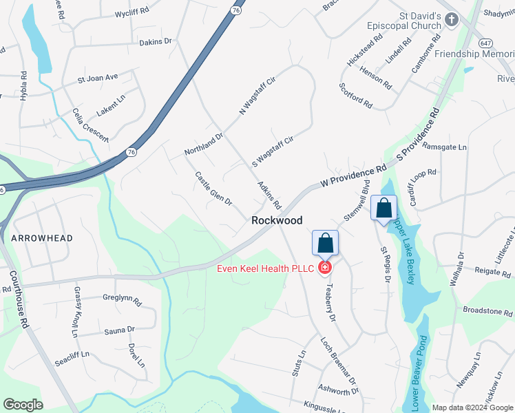 map of restaurants, bars, coffee shops, grocery stores, and more near 2006 Castle Glen Circle in Richmond