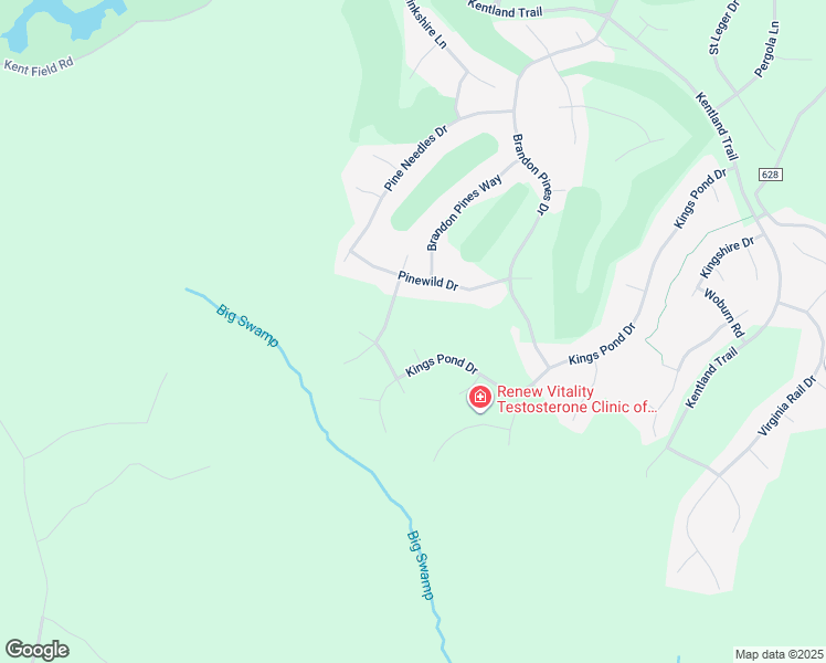 map of restaurants, bars, coffee shops, grocery stores, and more near 4755 House Finch Court in Providence Forge