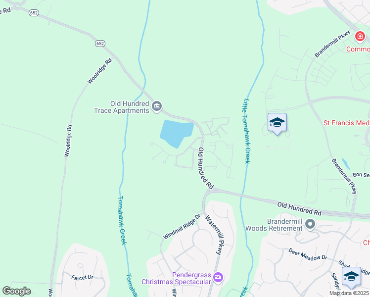 map of restaurants, bars, coffee shops, grocery stores, and more near 14906 Watermill Lake Trail in Midlothian