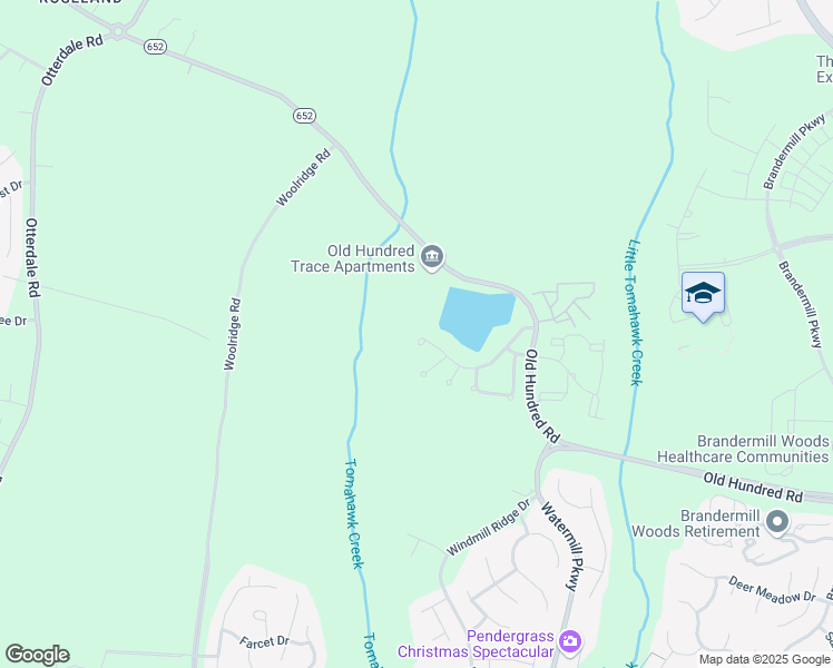 map of restaurants, bars, coffee shops, grocery stores, and more near 15140 Watermill Lake Trail in Midlothian