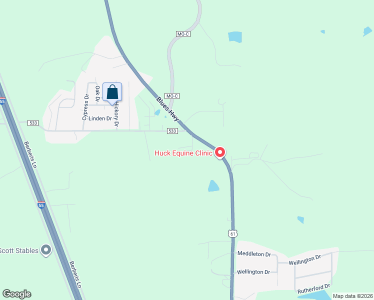 map of restaurants, bars, coffee shops, grocery stores, and more near 7505 U.S. 61 in Jackson