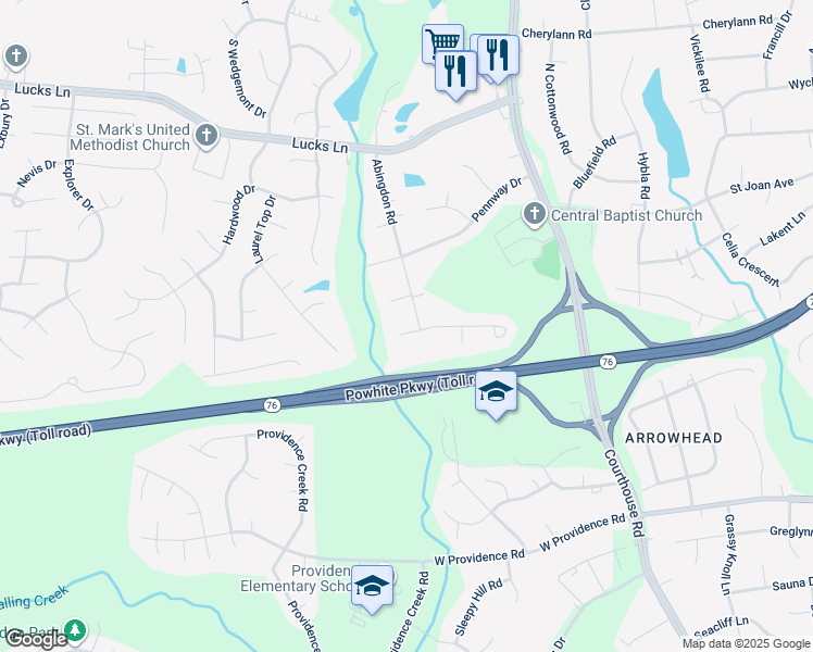 map of restaurants, bars, coffee shops, grocery stores, and more near 11206 Jimmy Ridge Drive in Richmond
