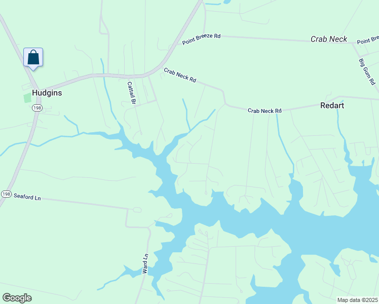 map of restaurants, bars, coffee shops, grocery stores, and more near Pinetta Drive in Hudgins