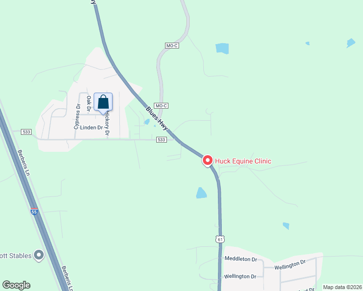 map of restaurants, bars, coffee shops, grocery stores, and more near 7501 U.S. 61 in Jackson