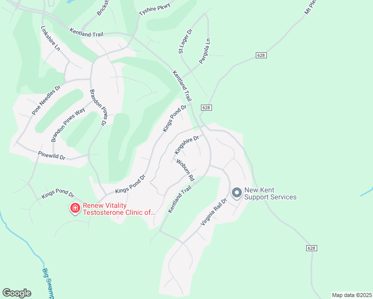 map of restaurants, bars, coffee shops, grocery stores, and more near 4761 Royal Burgess Court in Providence Forge