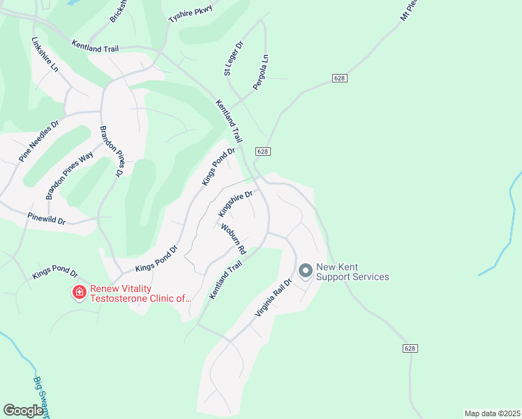 map of restaurants, bars, coffee shops, grocery stores, and more near 4751 Bishops Gate Way in Providence Forge