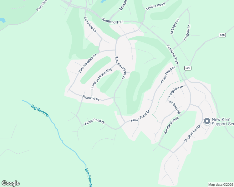 map of restaurants, bars, coffee shops, grocery stores, and more near 11440 Pinewild Drive in Providence Forge