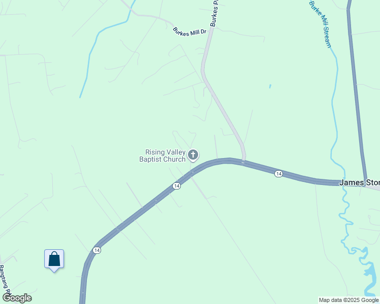 map of restaurants, bars, coffee shops, grocery stores, and more near James Woods Drive in Gloucester County