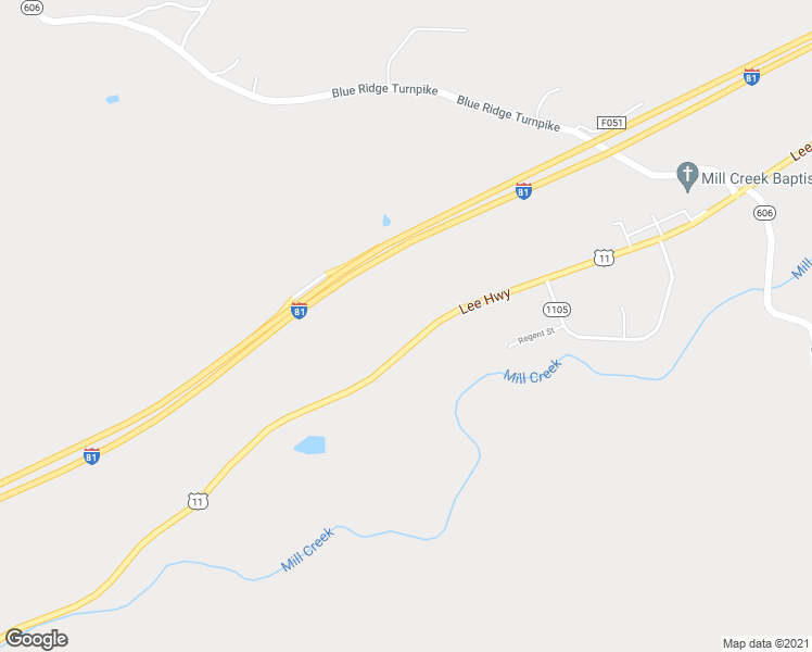 map of restaurants, bars, coffee shops, grocery stores, and more near 10791 Lee Highway in Fincastle