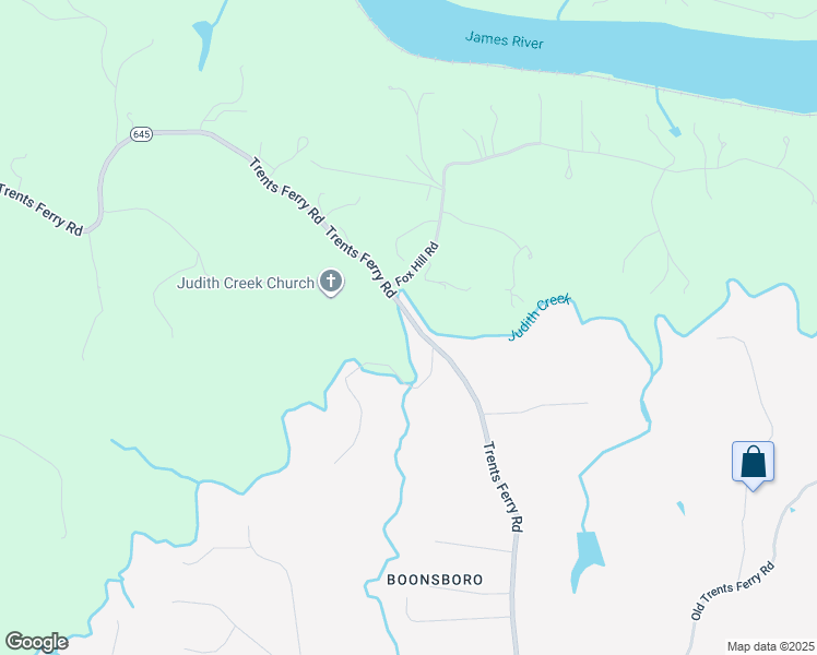 map of restaurants, bars, coffee shops, grocery stores, and more near 109 Trents Ferry Road in Lynchburg