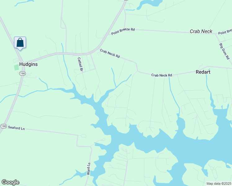 map of restaurants, bars, coffee shops, grocery stores, and more near Pinetta Drive in Hudgins