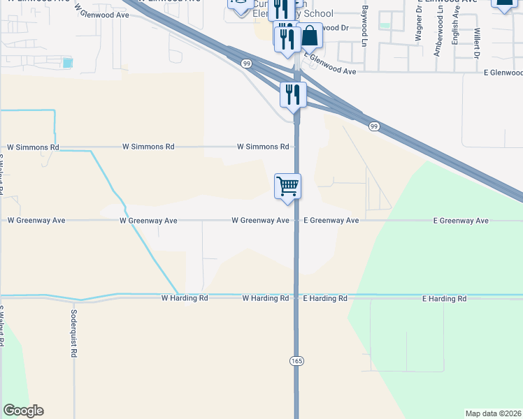 map of restaurants, bars, coffee shops, grocery stores, and more near 2609 Lander Avenue in Turlock