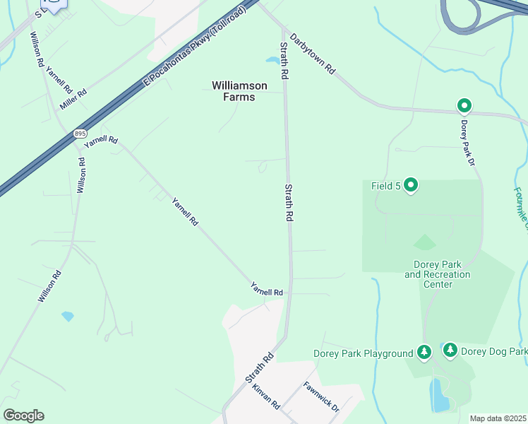 map of restaurants, bars, coffee shops, grocery stores, and more near 7210 Strath Road in Richmond