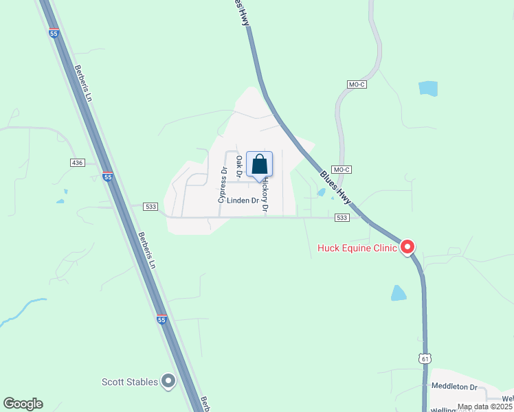 map of restaurants, bars, coffee shops, grocery stores, and more near 168 Linden Drive in Jackson