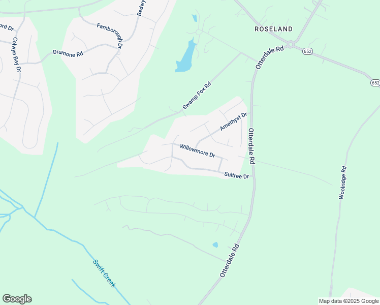 map of restaurants, bars, coffee shops, grocery stores, and more near 15601 Willowmore Drive in Midlothian