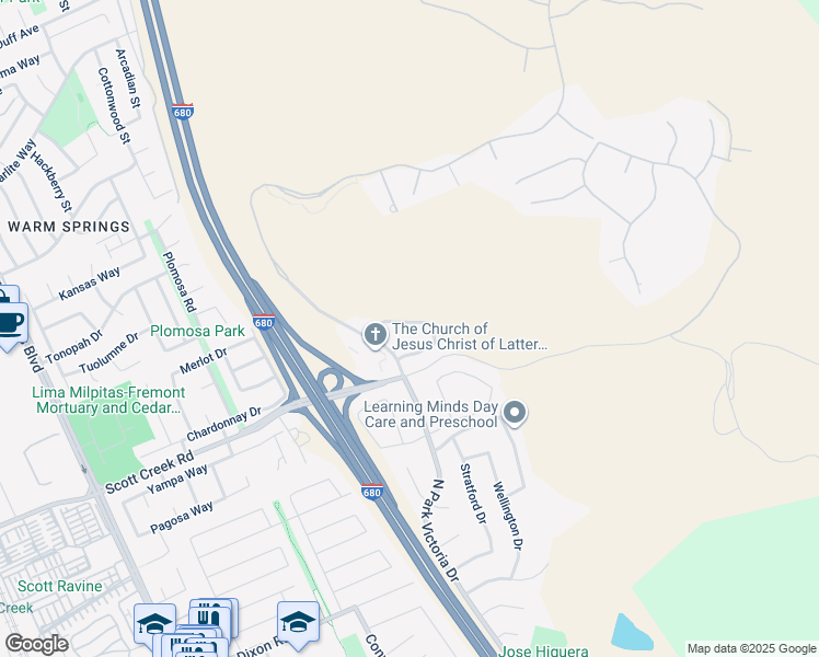 map of restaurants, bars, coffee shops, grocery stores, and more near 1787 Kern Loop in Fremont