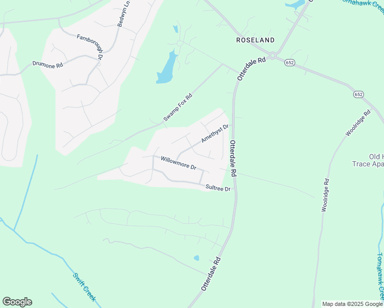 map of restaurants, bars, coffee shops, grocery stores, and more near 2206 Adelay Drive in Midlothian