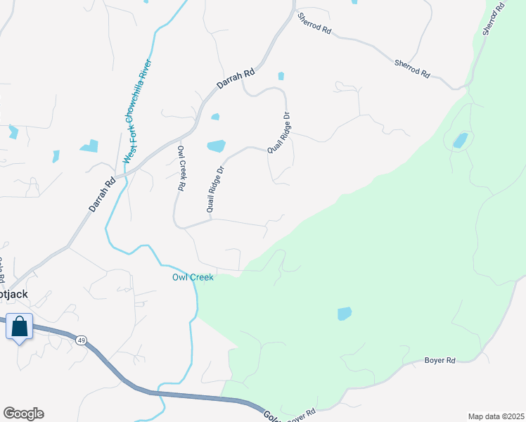 map of restaurants, bars, coffee shops, grocery stores, and more near 3848 Owl Creek Road in Mariposa
