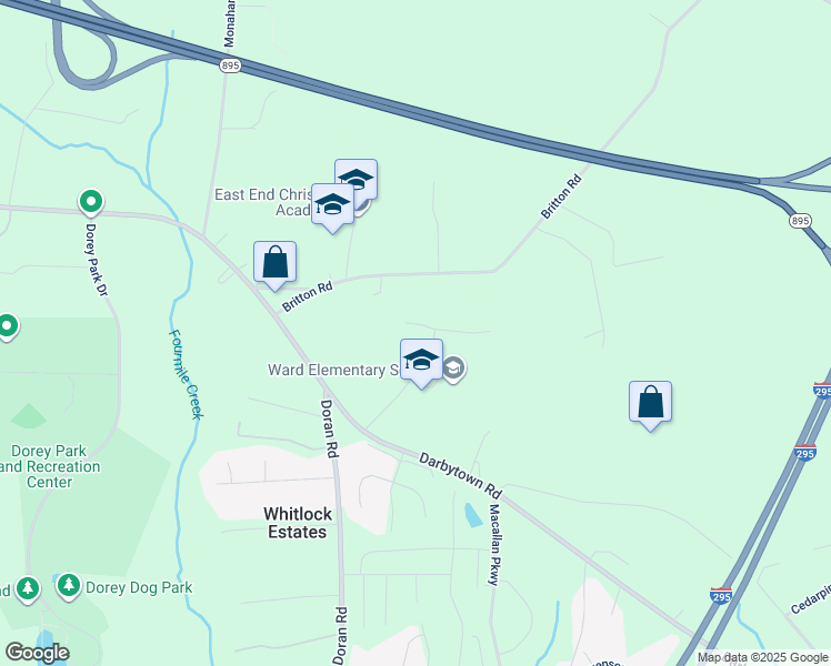 map of restaurants, bars, coffee shops, grocery stores, and more near 3305 Stansfield Court in Richmond