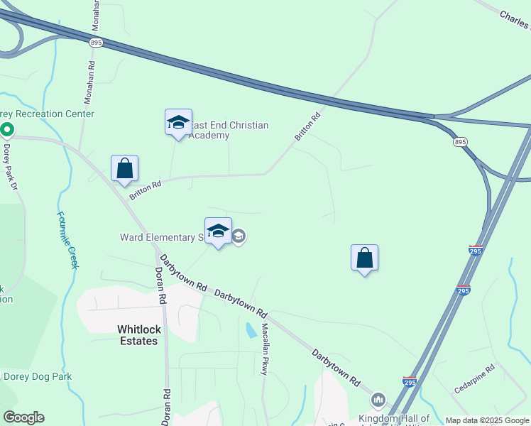 map of restaurants, bars, coffee shops, grocery stores, and more near 3428 Stansfield Court in Henrico