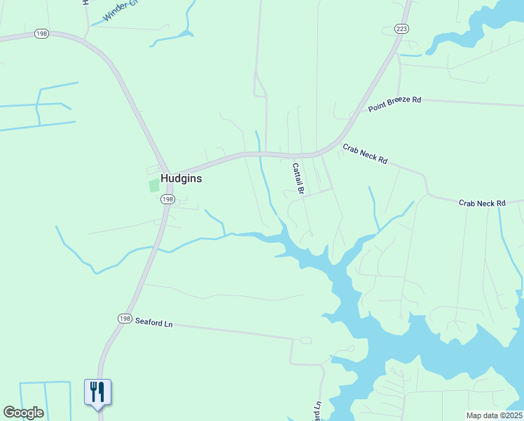 map of restaurants, bars, coffee shops, grocery stores, and more near 62 Heron Harbor Way in Hudgins