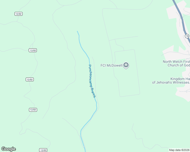 map of restaurants, bars, coffee shops, grocery stores, and more near Edmore Road in Welch