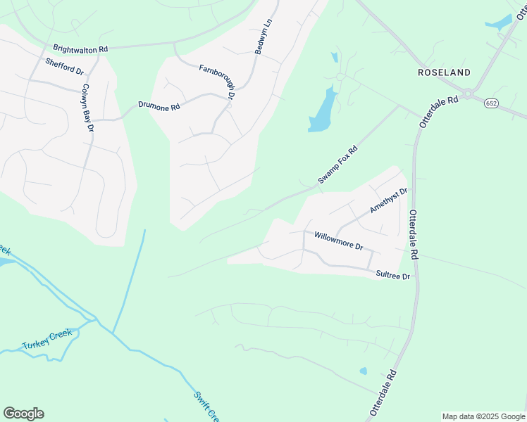 map of restaurants, bars, coffee shops, grocery stores, and more near Hunting Hill Road in Chesterfield County