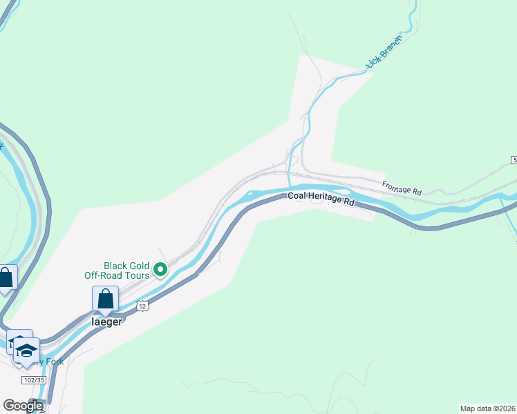 map of restaurants, bars, coffee shops, grocery stores, and more near 5229 Coal Heritage Road in Iaeger