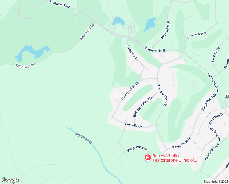 map of restaurants, bars, coffee shops, grocery stores, and more near 5456 Pine Needles Court in Providence Forge