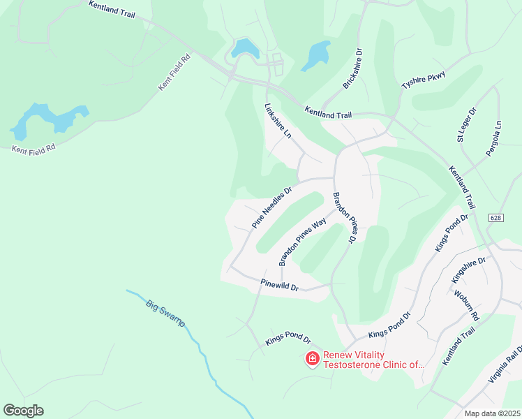 map of restaurants, bars, coffee shops, grocery stores, and more near 5301 Pine Needles Court in Providence Forge