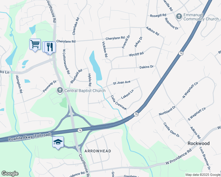 map of restaurants, bars, coffee shops, grocery stores, and more near 1117 Celia Crescent in Richmond