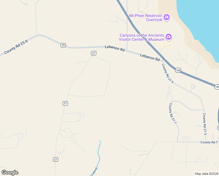 map of restaurants, bars, coffee shops, grocery stores, and more near 27330 Road U.2 in Dolores