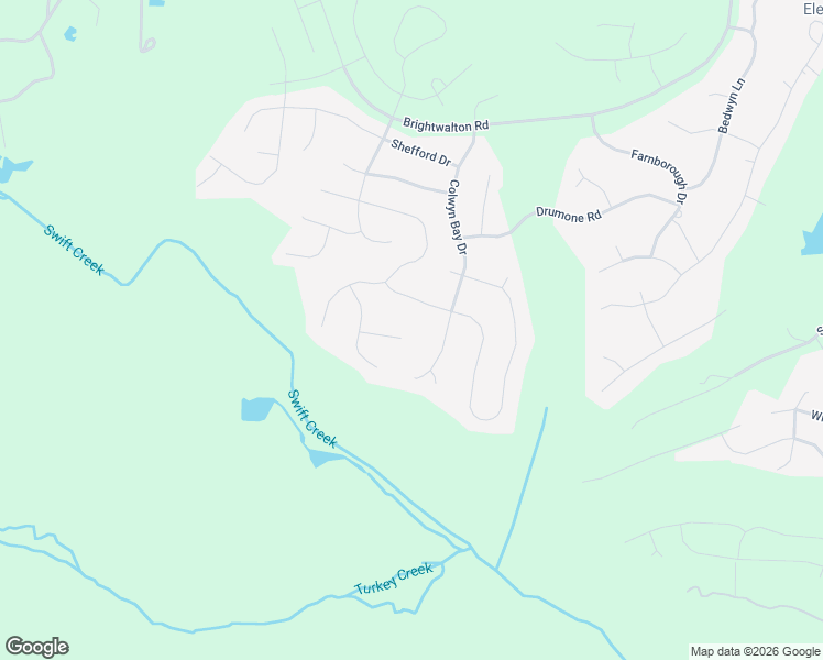 map of restaurants, bars, coffee shops, grocery stores, and more near 15836 Old Castle Road in Midlothian