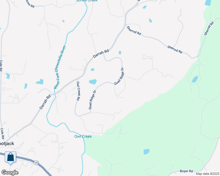 map of restaurants, bars, coffee shops, grocery stores, and more near 3610 Quail Ridge Drive in Mariposa