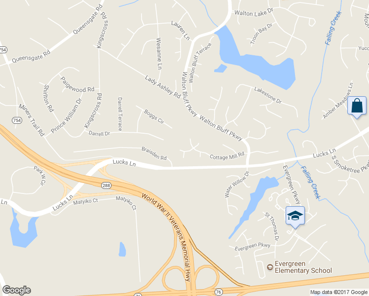 map of restaurants, bars, coffee shops, grocery stores, and more near 12912 Cottage Mill Place in Midlothian