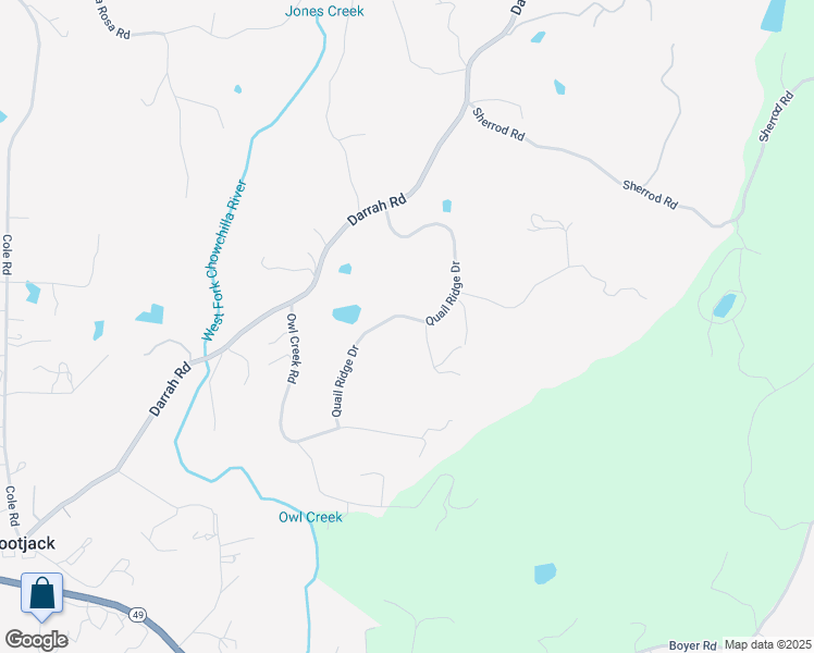 map of restaurants, bars, coffee shops, grocery stores, and more near 3610 Quail Ridge Drive in Mariposa