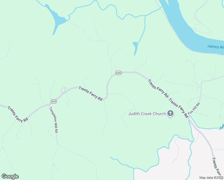 map of restaurants, bars, coffee shops, grocery stores, and more near 1001-1089 Judith Creek Rd in Lynchburg