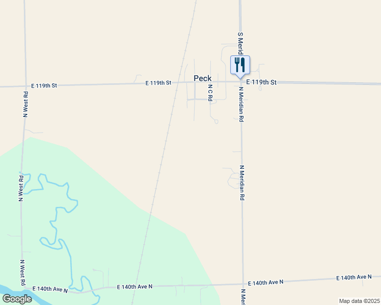 map of restaurants, bars, coffee shops, grocery stores, and more near in Peck