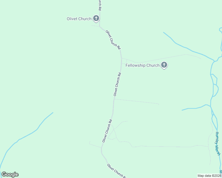 map of restaurants, bars, coffee shops, grocery stores, and more near 5230 Olivet Church Road in Providence Forge