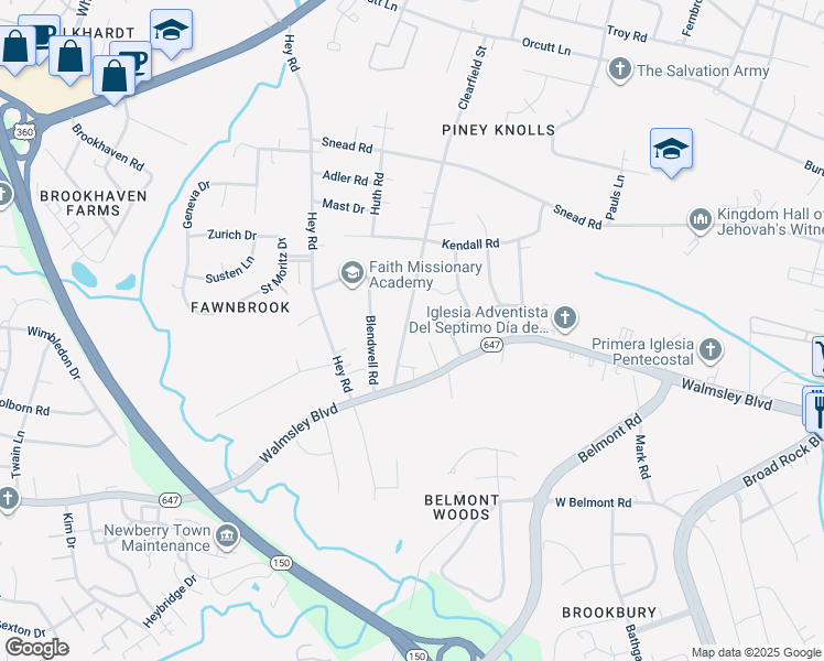 map of restaurants, bars, coffee shops, grocery stores, and more near 2901 Clearfield Street in Richmond