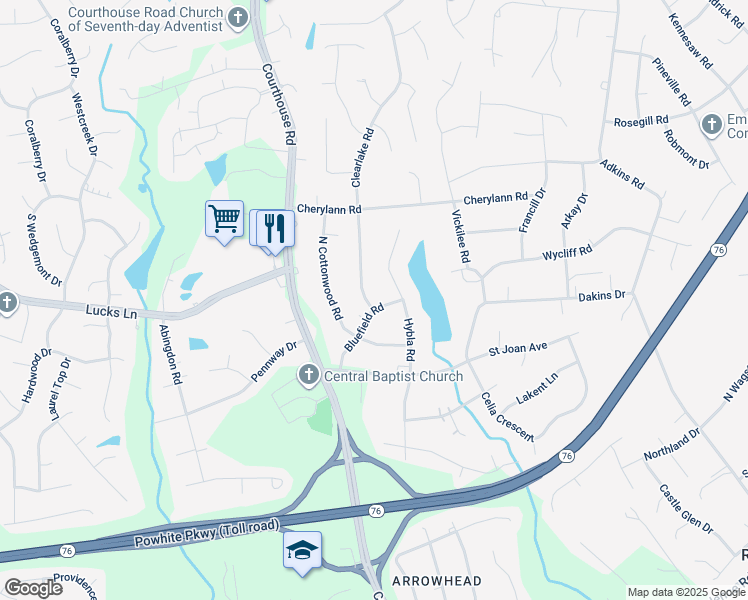 map of restaurants, bars, coffee shops, grocery stores, and more near 1231 Clearlake Road in Richmond
