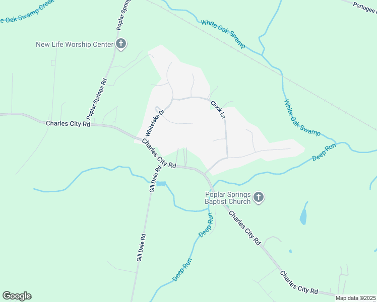 map of restaurants, bars, coffee shops, grocery stores, and more near 5136 Charles City Road in Richmond