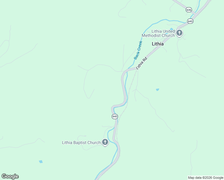 map of restaurants, bars, coffee shops, grocery stores, and more near 2517 Lithia Road in Buchanan